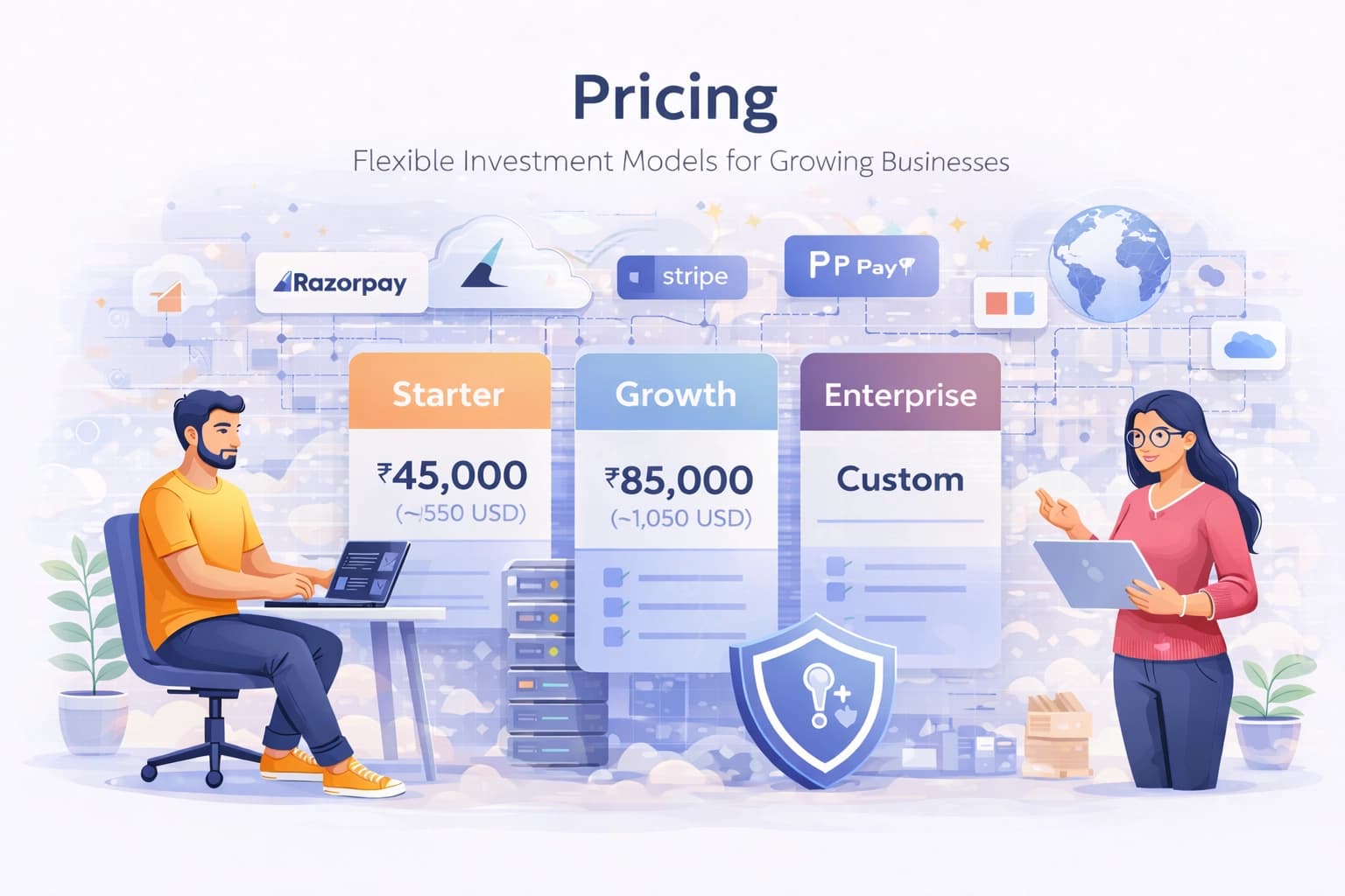 Renshok software development pricing plans overview for startups and enterprises